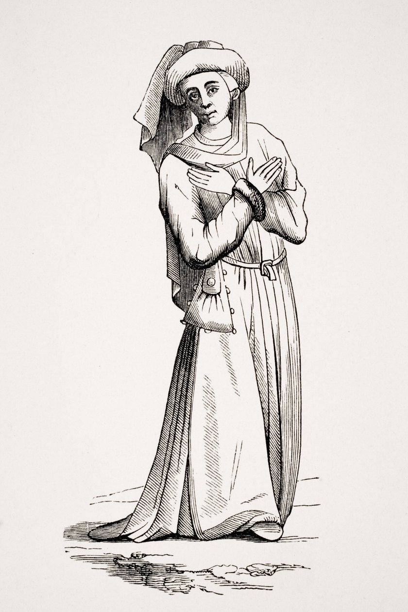 Barrister, após um desenho de um manuscrito do século XV, de "Le Moyen Age et la Renaissance", de Paul Lacroix (1806-84), publicado em 1847 de French School