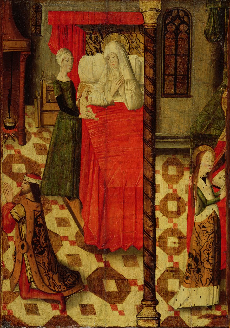 Nascimento da Virgem (tempera no painel) de French School