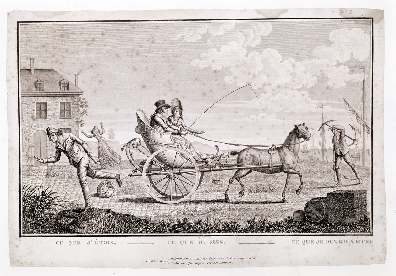 Caricatura das novas riquezas, c.1795 de French School