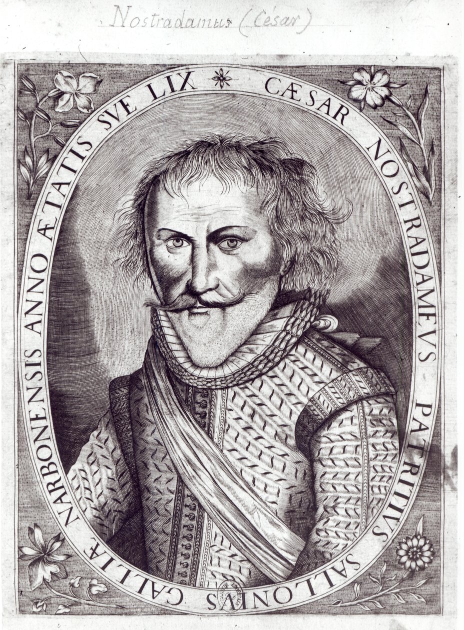 César Nostradamus (1555-1629), 59 anos, filho de Michel Nostradamus, 1614 de French School