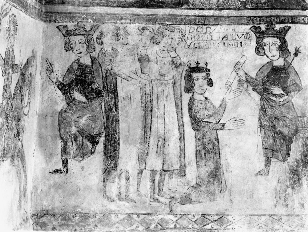 Charles I (1226-85) Conde de Anjou sendo trazido o corpo de Manfred, depois de 1265 de French School
