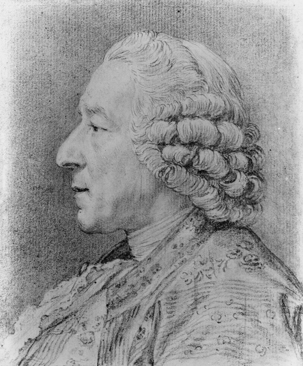 Charles-Nicolas Cochin, 1767 (carvão sobre papel) de French School