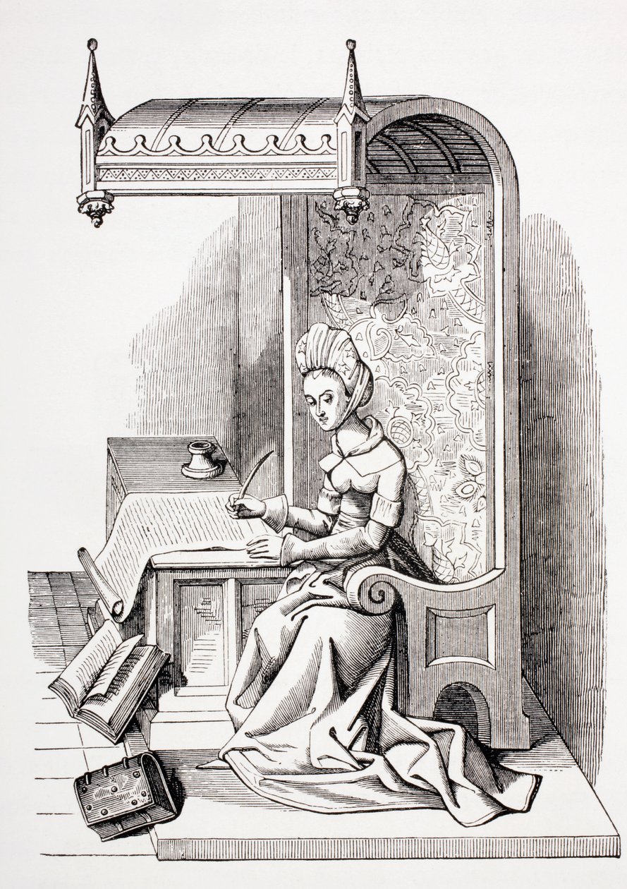 Christine de Pisan, 1873 de French School