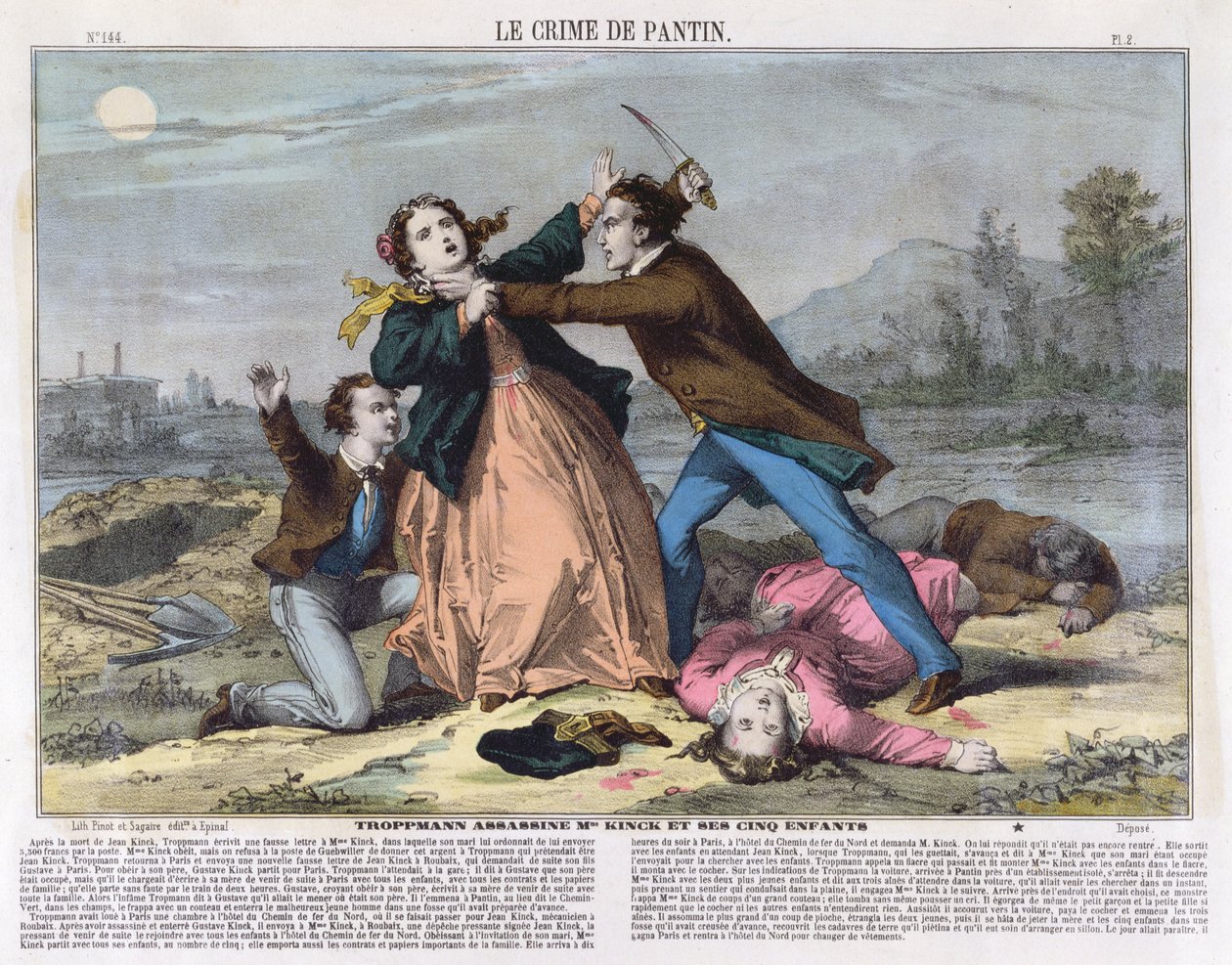 Capa da ilustração de uma revista semanal LOeil de la Police, c.1900 de French School