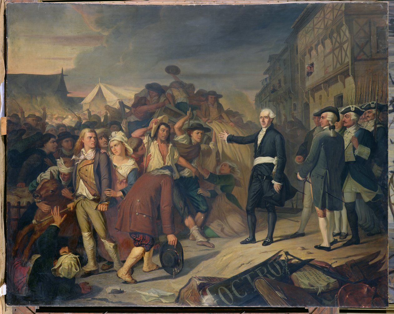 Daniel de Kervegan (1735-1817) prefeito de Nantes, Placating a Riot de French School