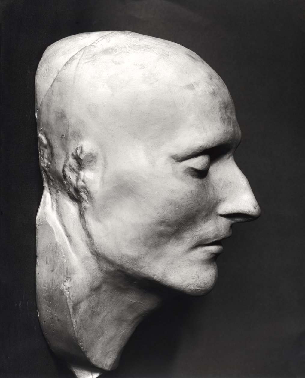 Máscara da morte de Napoleão Bonaparte (1769-1821) (gesso) de French School