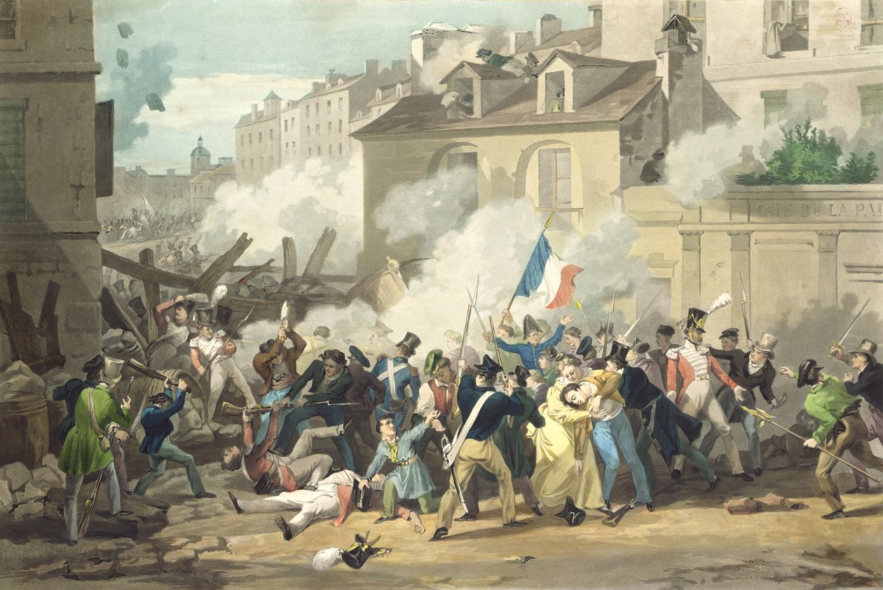 Defesa de uma barricada, 29 de julho de 1830 de French School