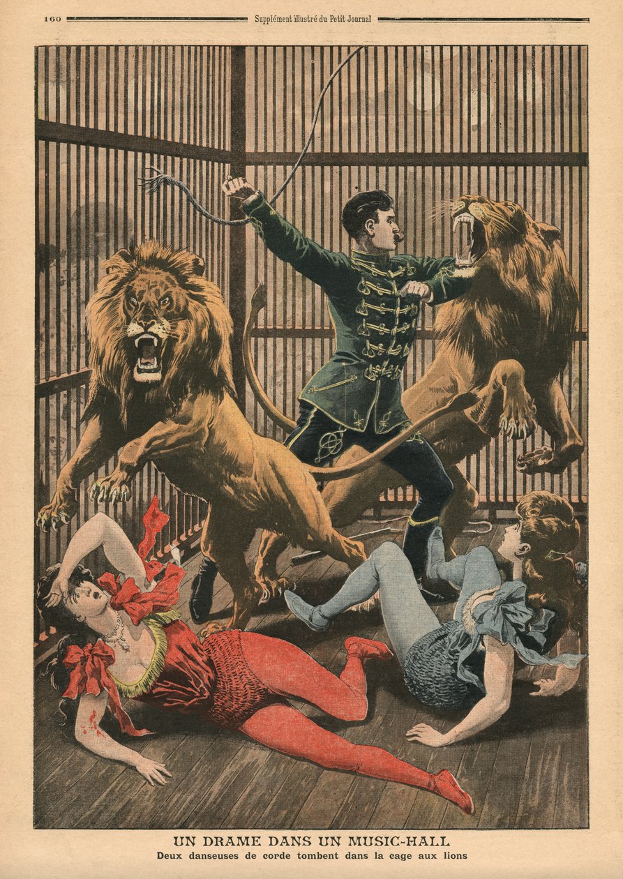 Drama em um music-hall, ilustração de &39;Le Petit Journal&39;, suplemento ilustre, 19 de maio de 1907 de French School