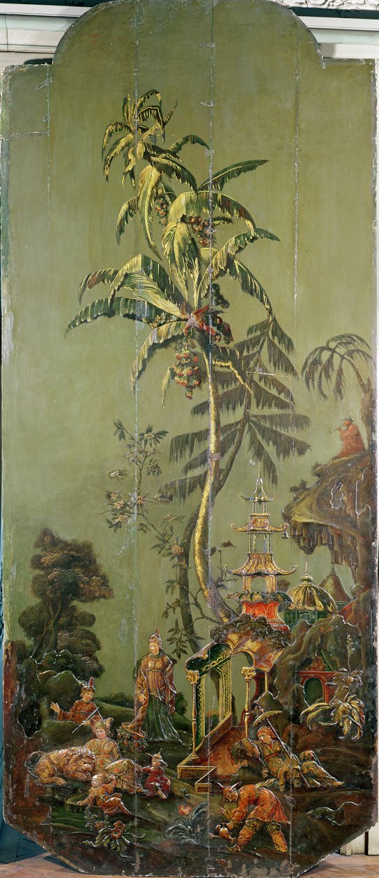 Terra, de uma série de painéis representando os quatro elementos, c.1730 (madeira policromada) de French School