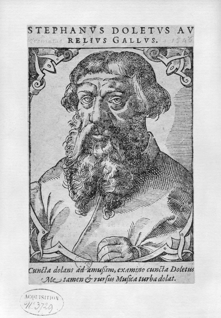 Etienne Dolet (1509-46) 1546 de French School