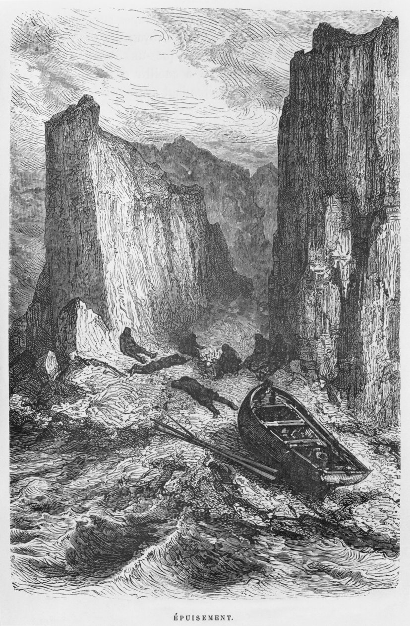 Exaustão, ilustração de &39;Expedition du Tegetthoff&39; por Júlio Oração (1841-1915) de French School