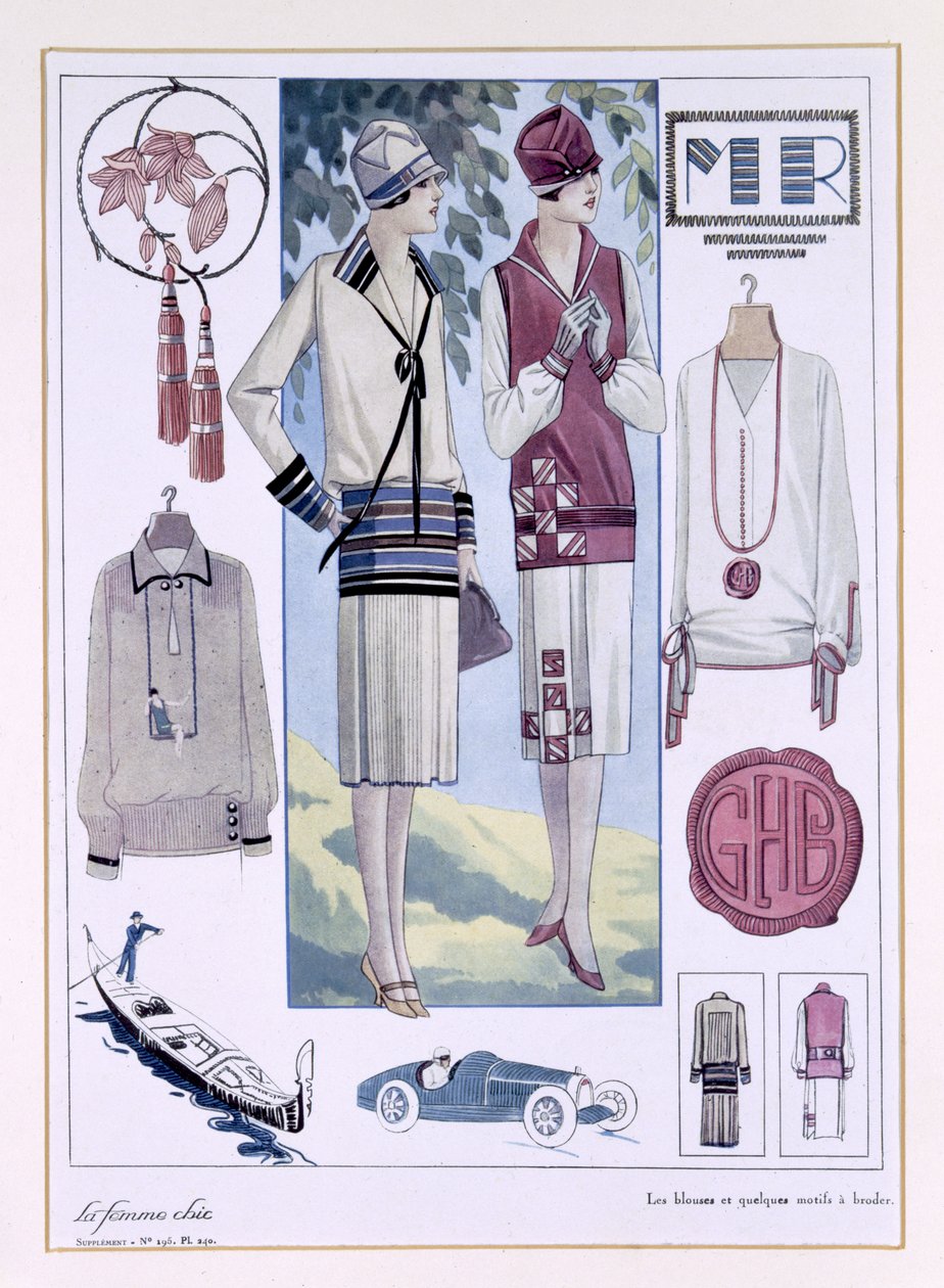Placa de moda, de &39;La femme chic&39; de French School