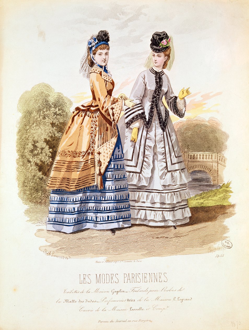 Placa de moda de &39;Les Modes Parisiennes&39;, 1870 de French School