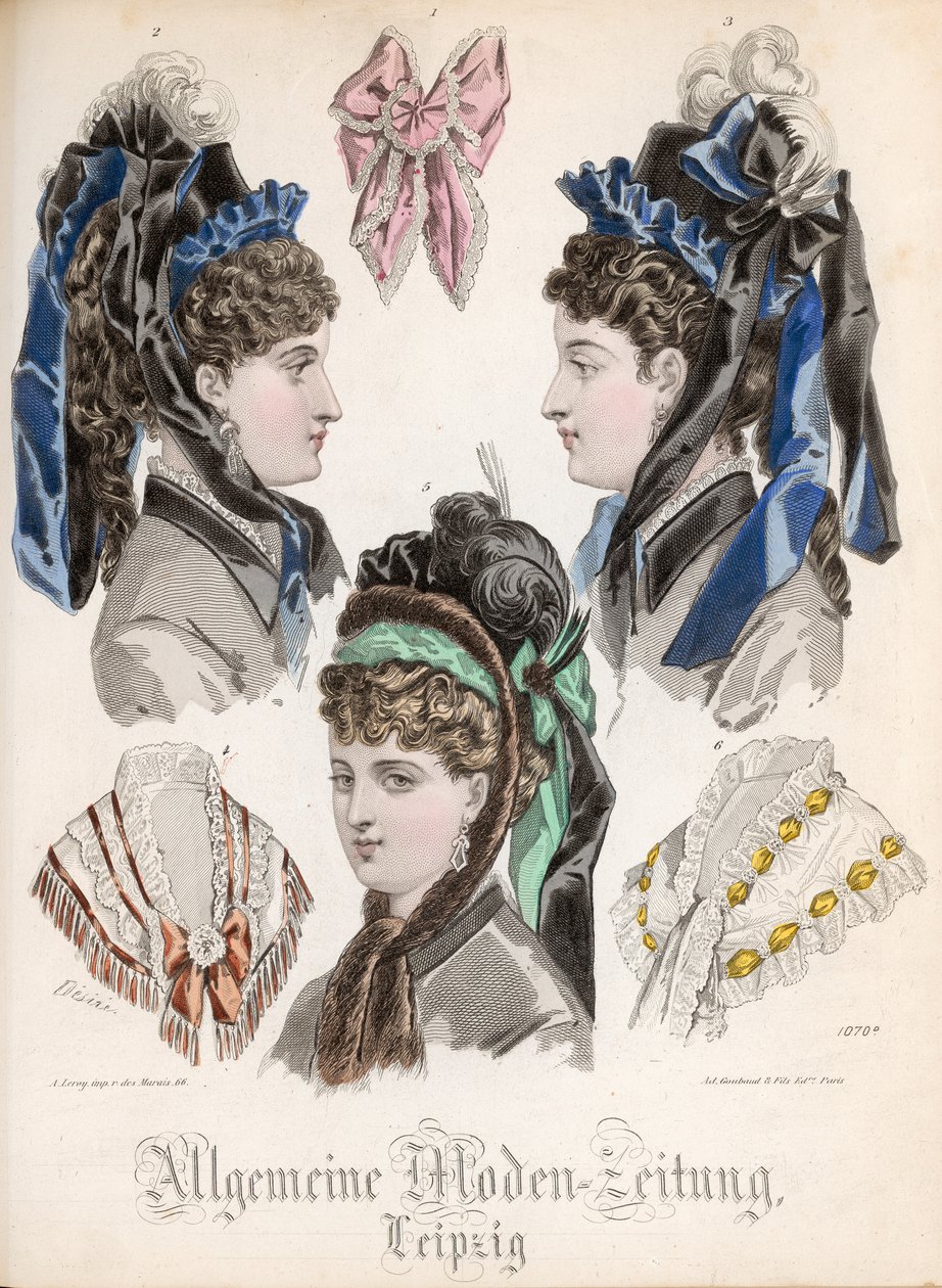 Placa de moda do &39;Allgemeine Moden-Zeitung&39;, Leipzig, 1872 de French School