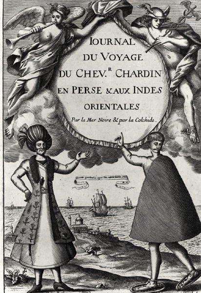 Folheto das Viagens de Journeyman Chardin, 1686 de French School