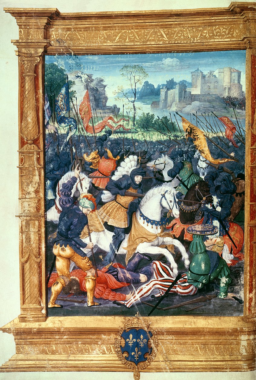 François I (1494-1547) na Batalha de Marignano, 14 de setembro de 1515 de French School