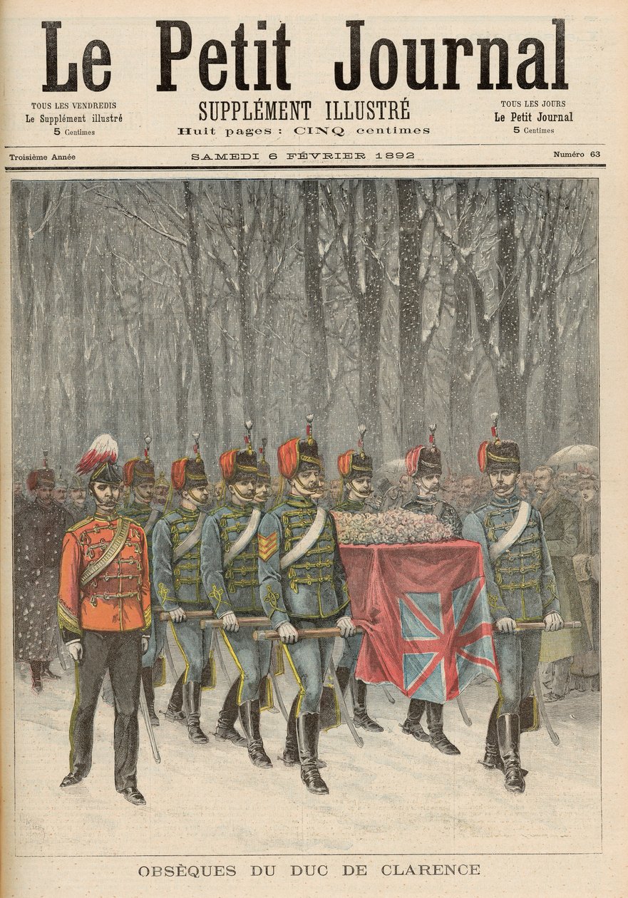 Funeral de Albert Victor (1864-92) Duque de Clarence, de &39;Le Petit Journal&39;, 6 de fevereiro de 1892 de French School