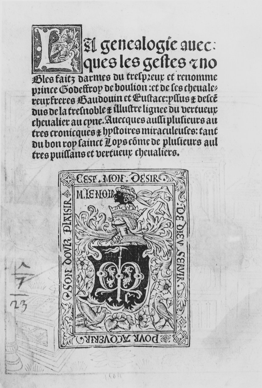 Geneologia e Nobres Ações dos Cavaleiros, 1504 de French School