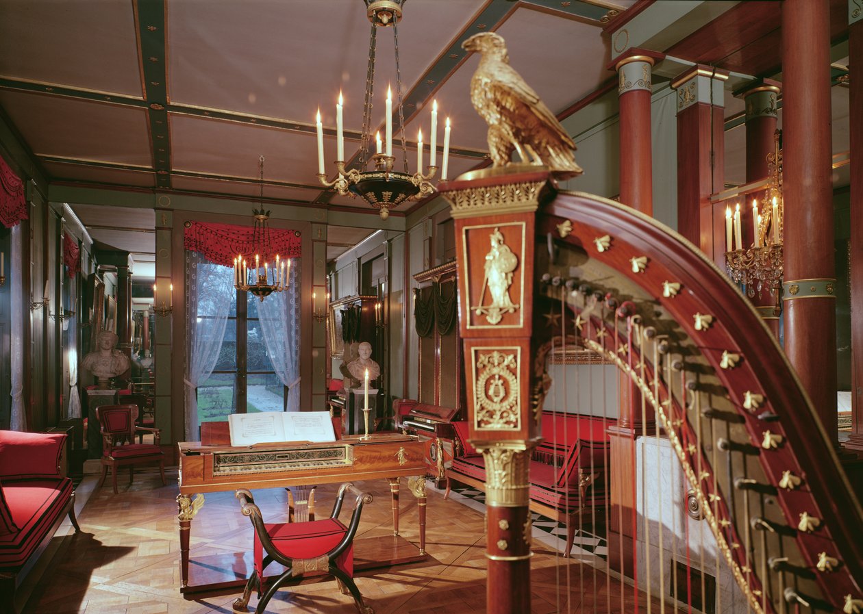 Interior da sala de música da Imperatriz Josephine de French School