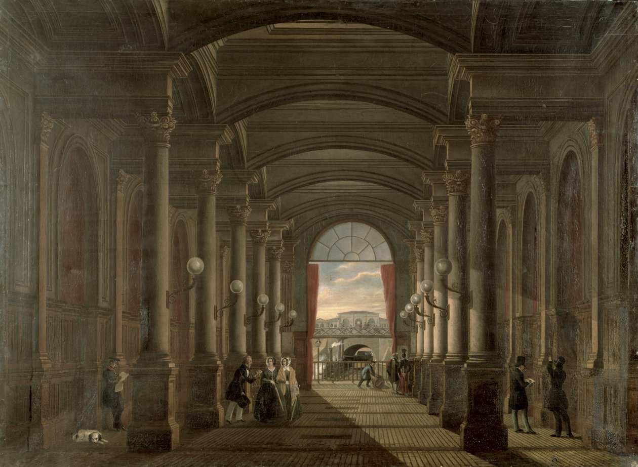 Interior da Gare Saint-Lazare de French School