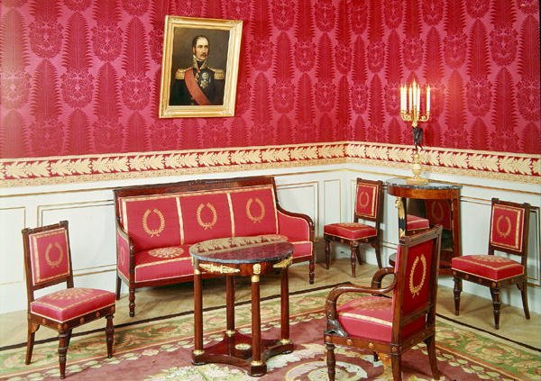 Interior da Salle du Trone, c.1805-11 de French School
