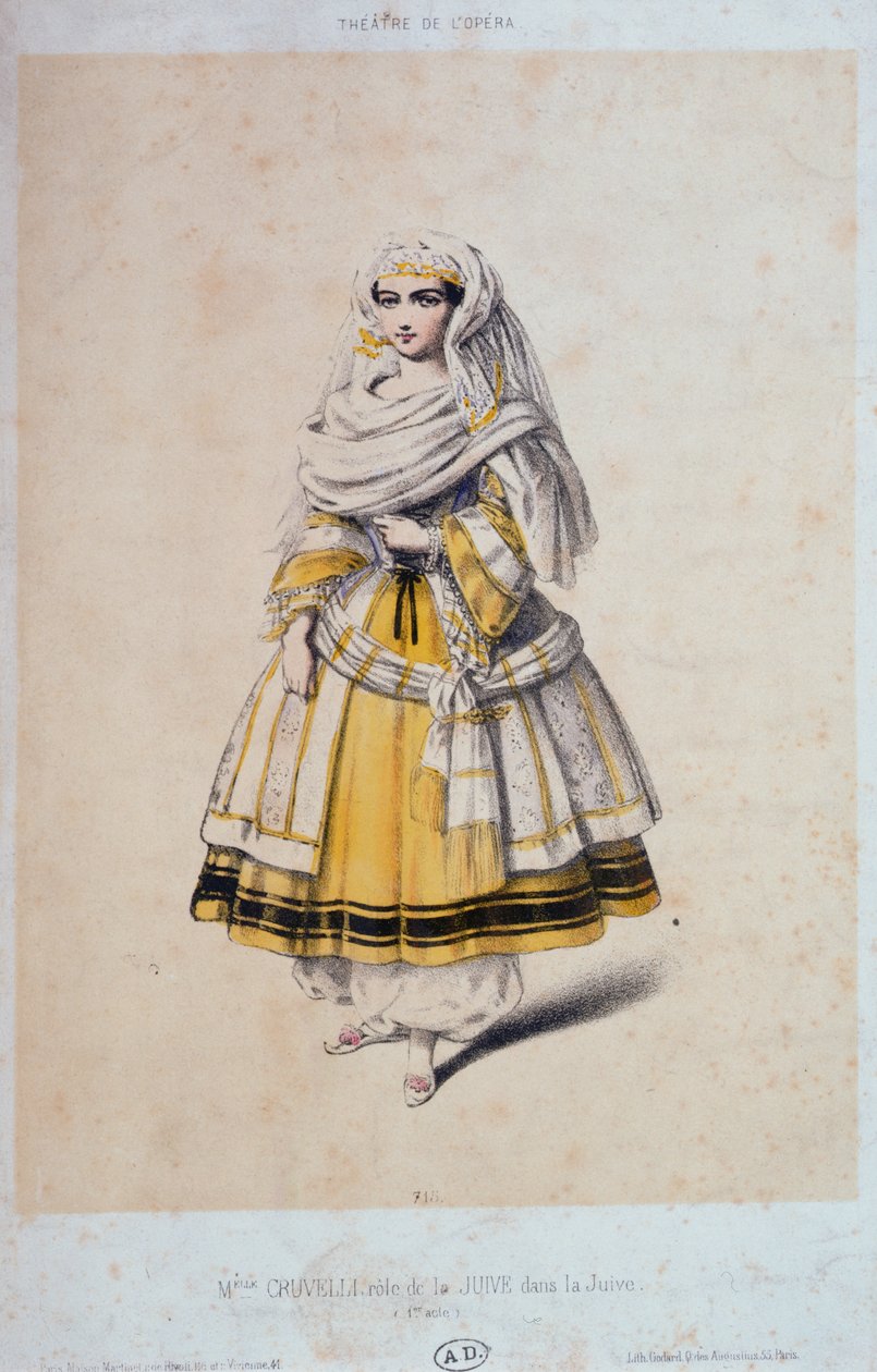 Jeanne Sophie Charlotte Cruvelli (1826-1907) no papel principal de La Juive, 1º ato, c.1850-60 de French School