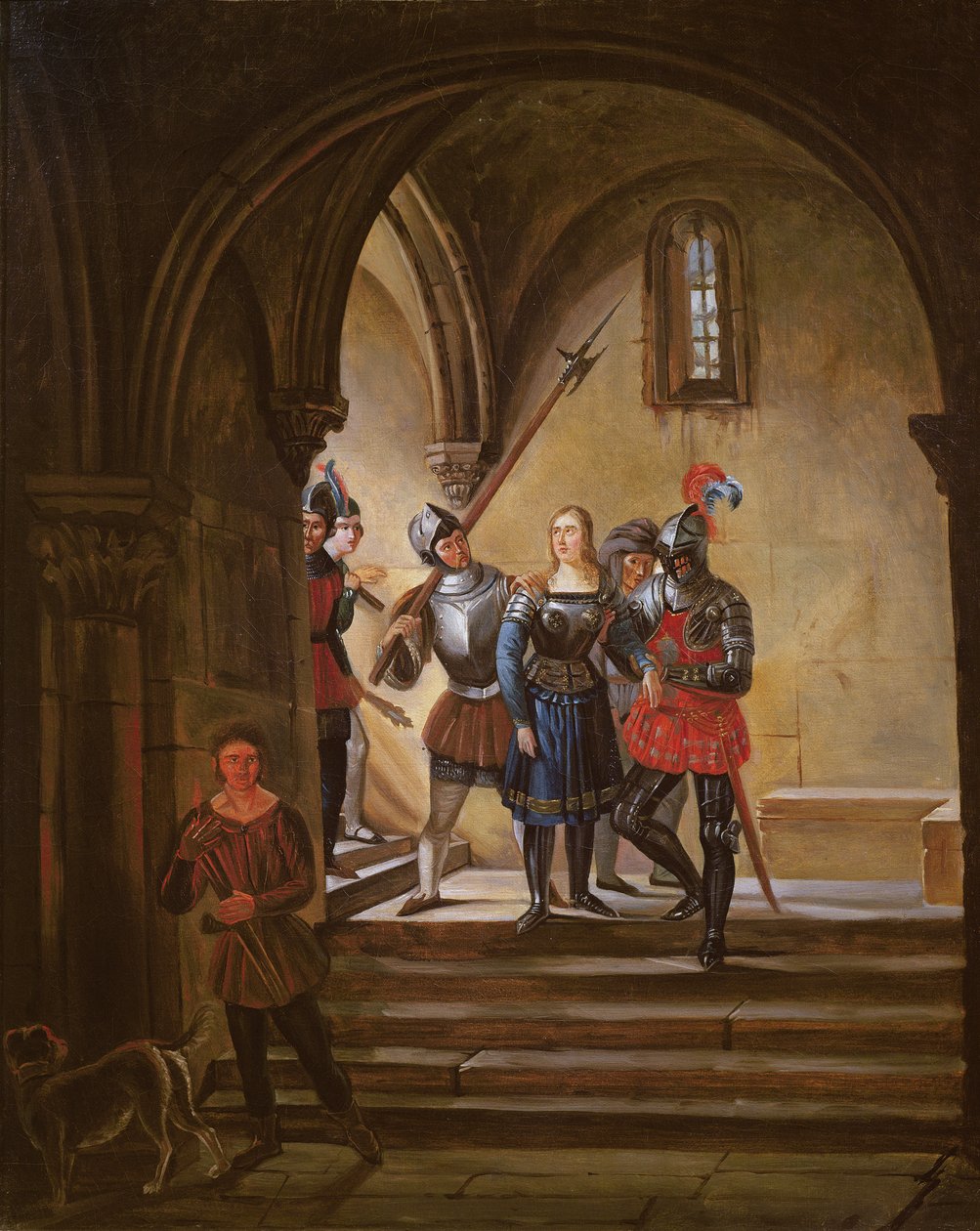 Joana d&39;Arc (1412-31) levou à prisão de French School