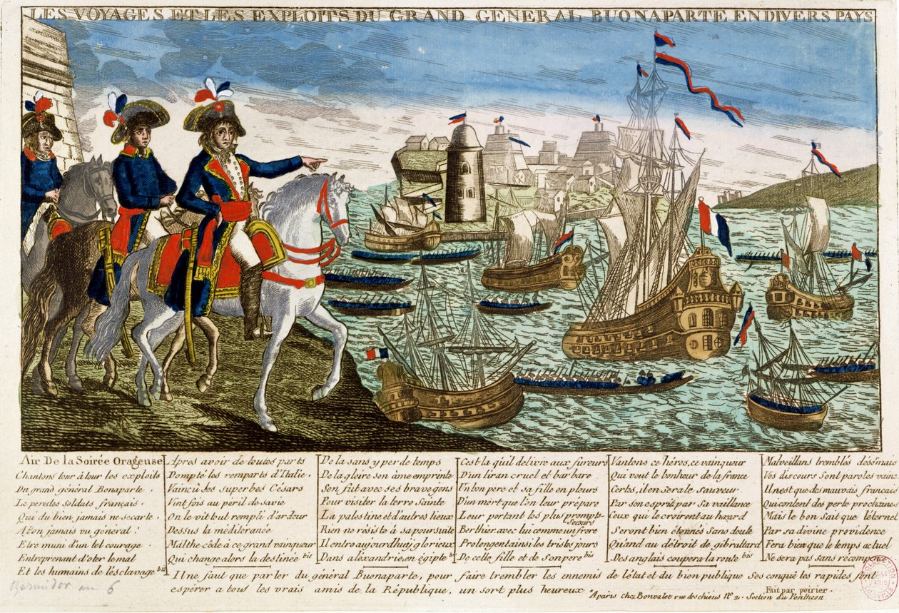Jornadas e explorações do general Bonaparte (1769-1821) 1798 de French School