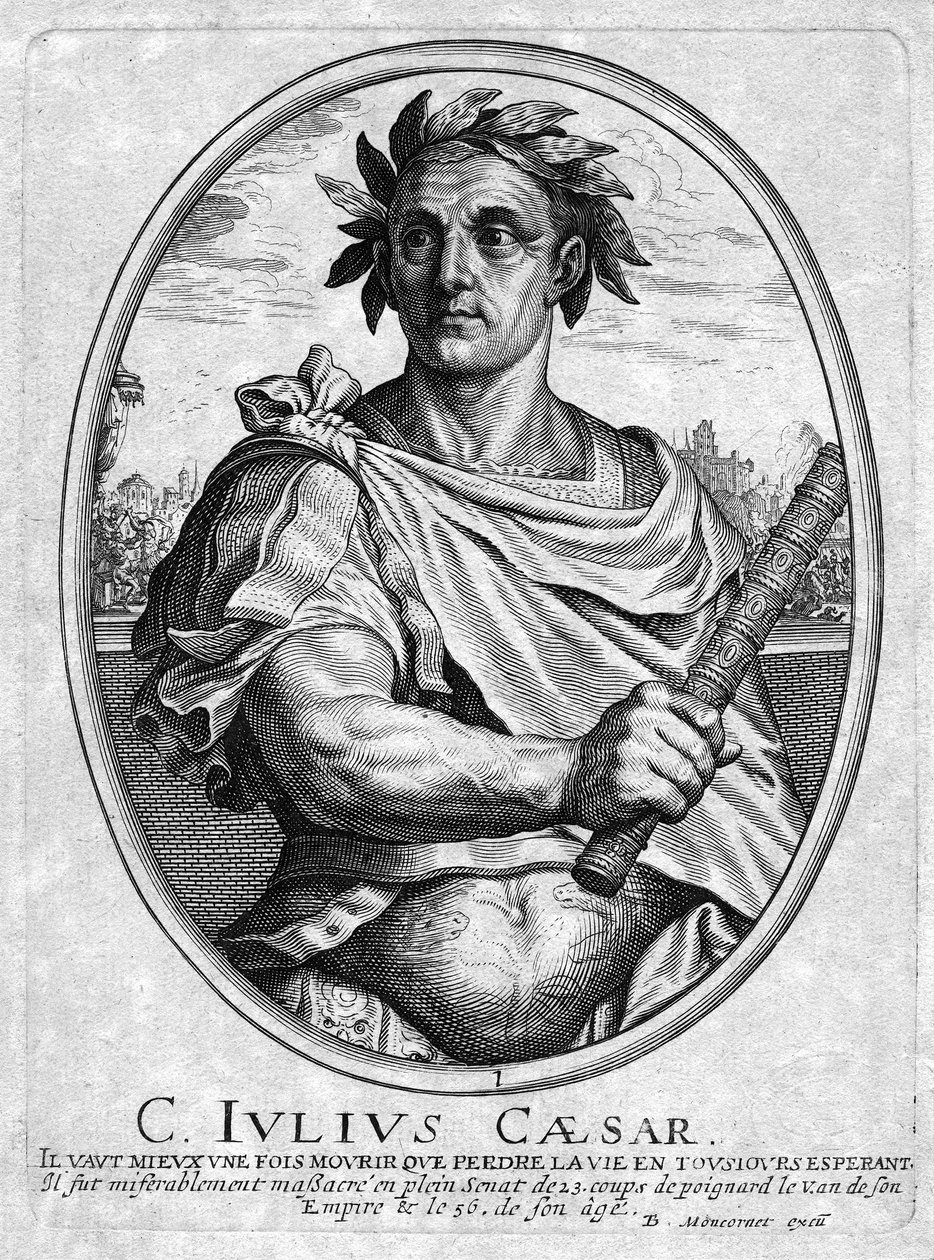 Julius Ceasar, engraved by Baltazar Moncornet  de French School