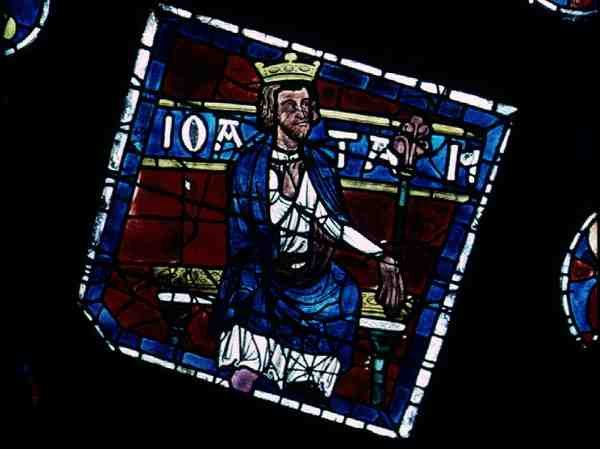 Rei Joath, detalhe da janela rosa norte, c.1223 de French School