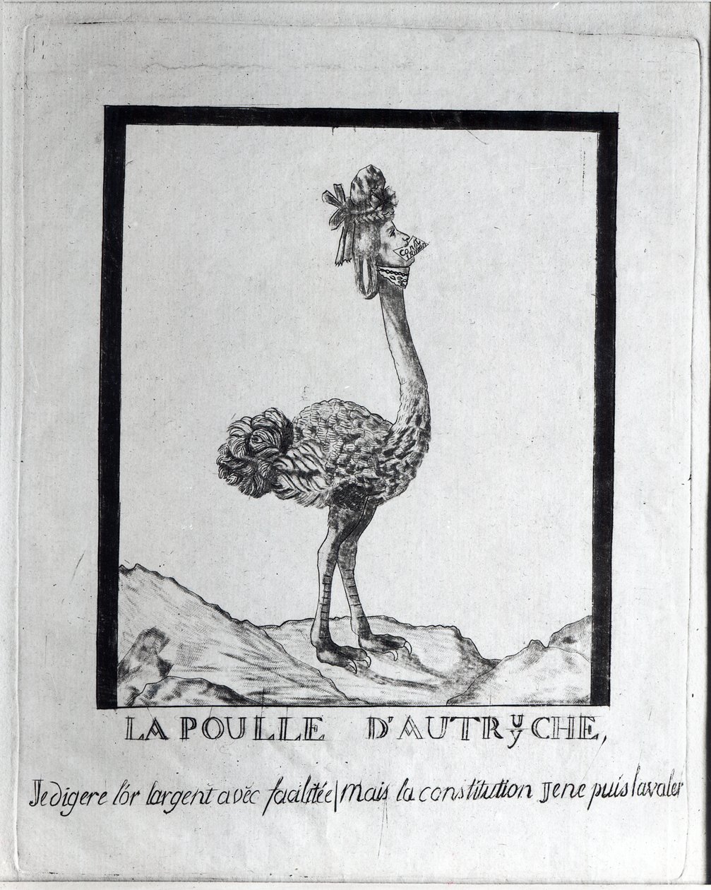 &39;As Aves da Áustria&39;, caricatura de Maria Antonieta (1755-93) 1791 de French School