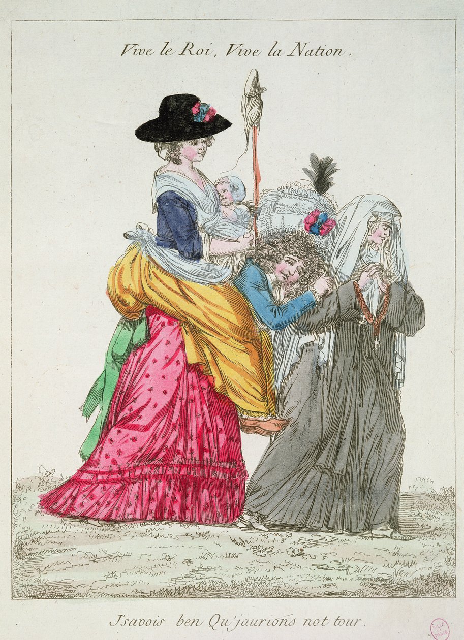 Viva o Rei, viva a nação. Eu sabia muito bem que, mais cedo ou mais tarde, seria a nossa vez, 1789 de French School
