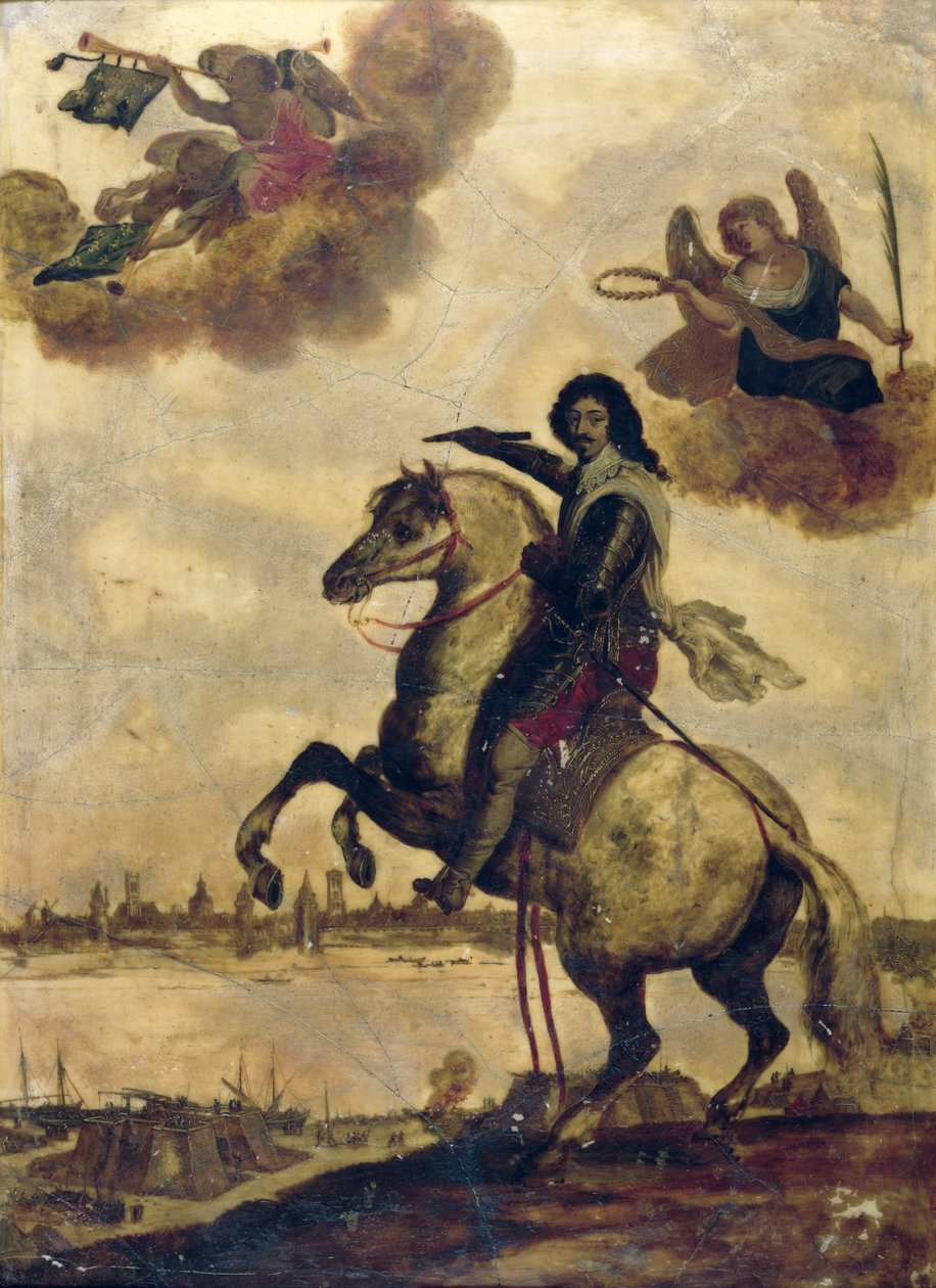 Luís XIII (1601-43) no cerco de La Rochelle de French School
