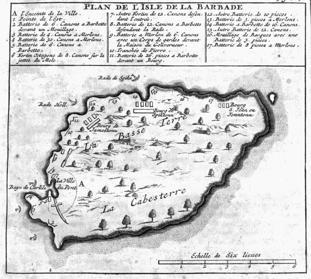 Mapa de Barbados de French School