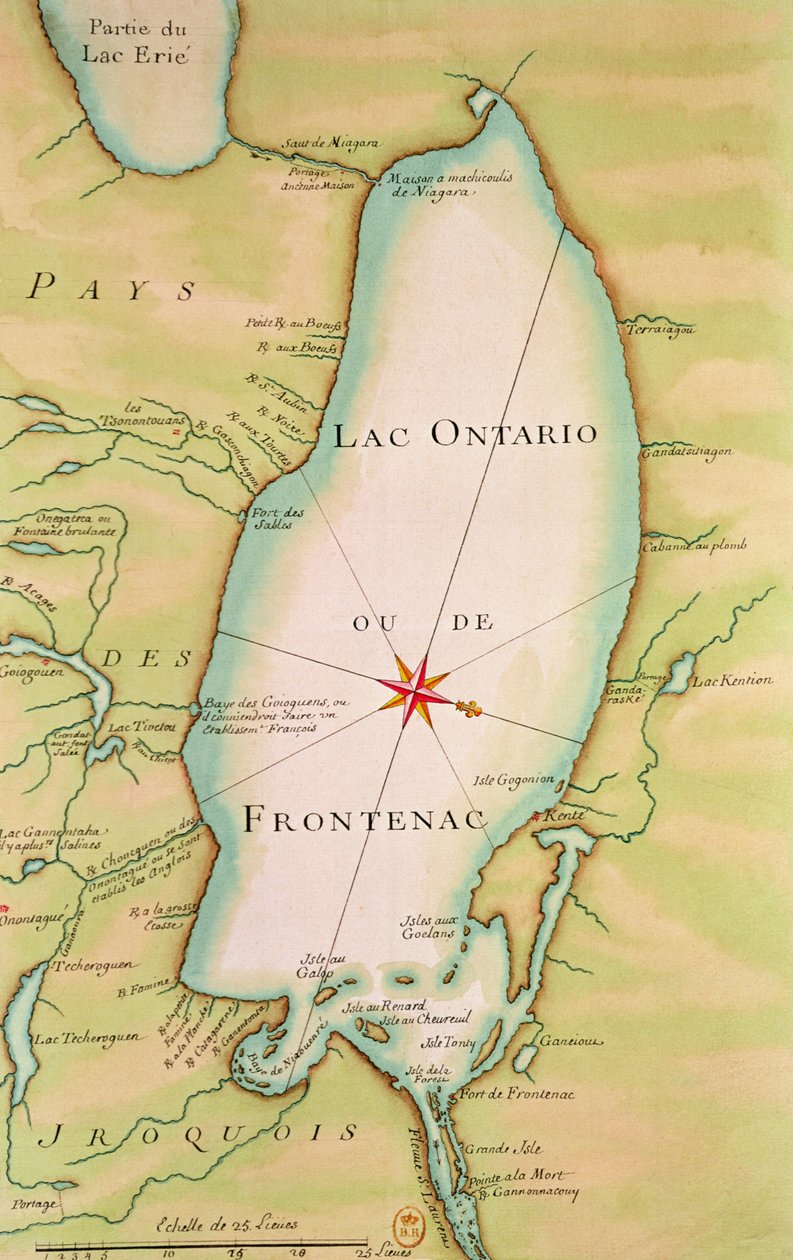 Mapa do Lago Ontário de French School