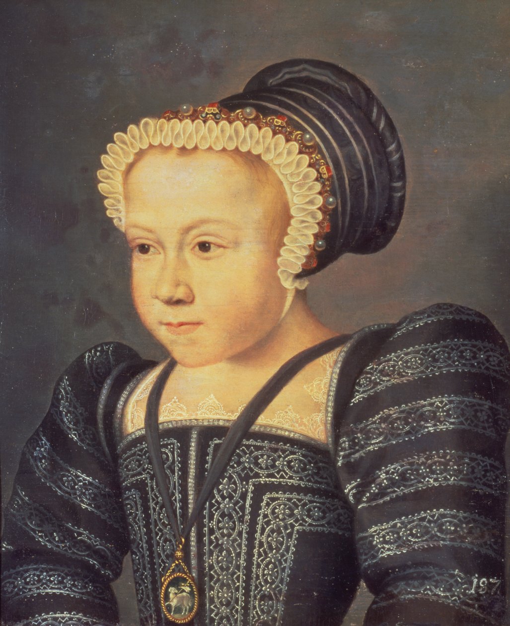 Margarida, Rainha de Navarra, quando criança, 1550 de French School