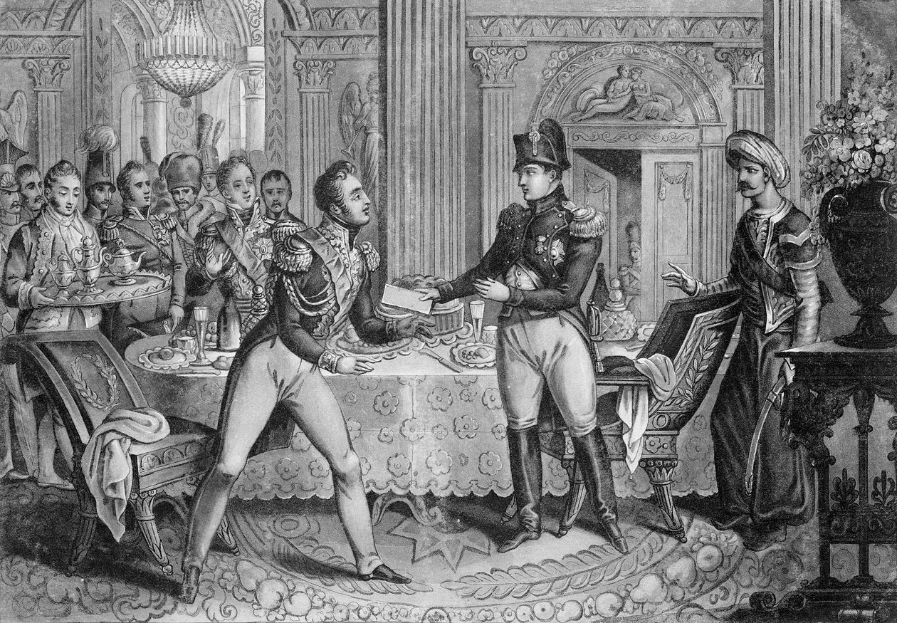Marechal Pierre François Joseph Lefebvre (1755-1820) Criado duque de Dantzig por Napoleão (1769-1821) após o cerco de Dantzig, 26 de maio de 1807 de French School