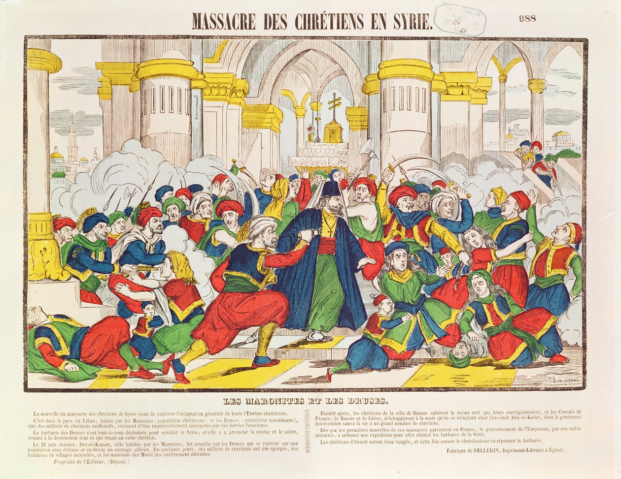 Massacre dos cristãos na Síria, 1860 de French School
