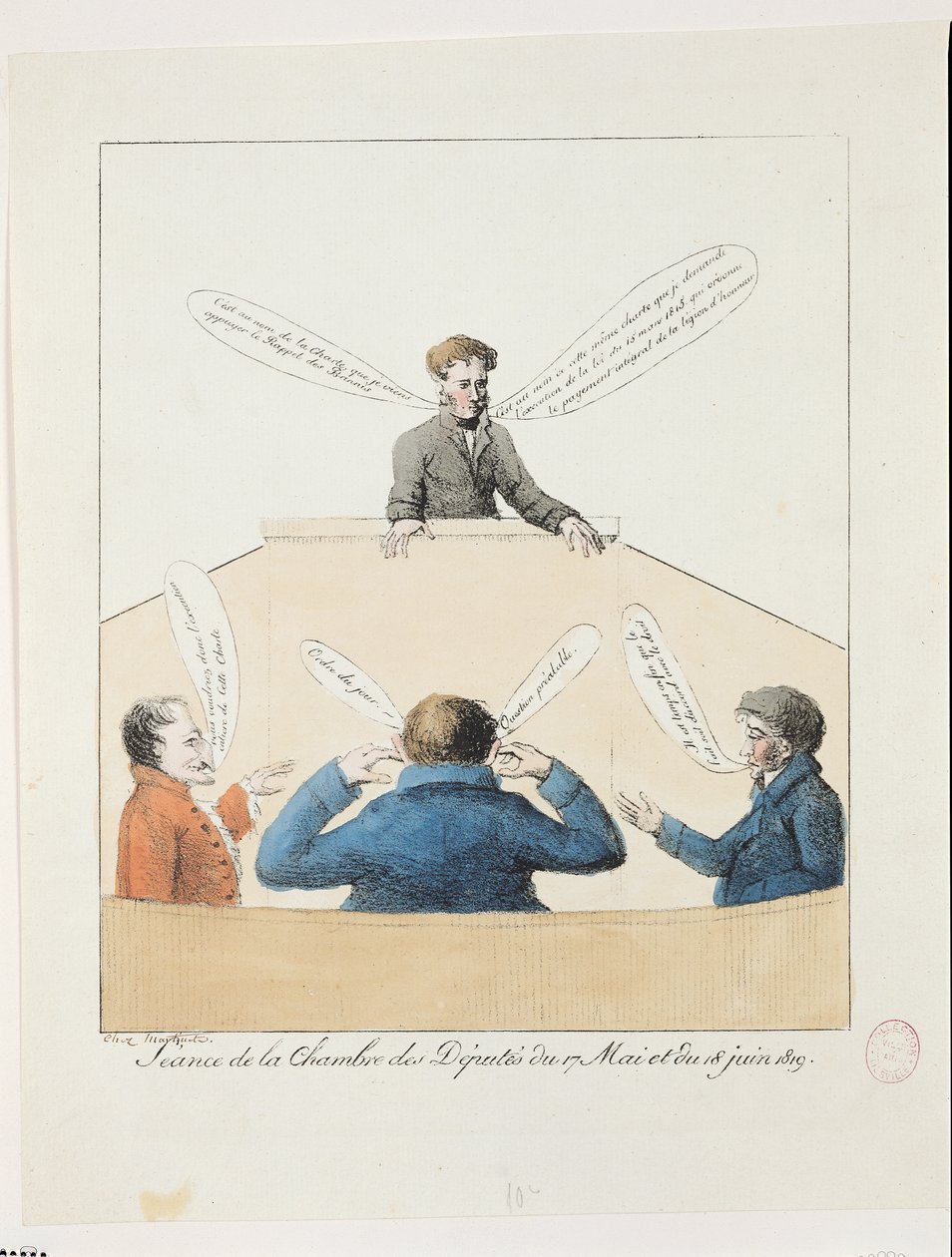 Reunião da Câmara dos Deputados de 17 de maio a 18 de junho de 1819 de French School