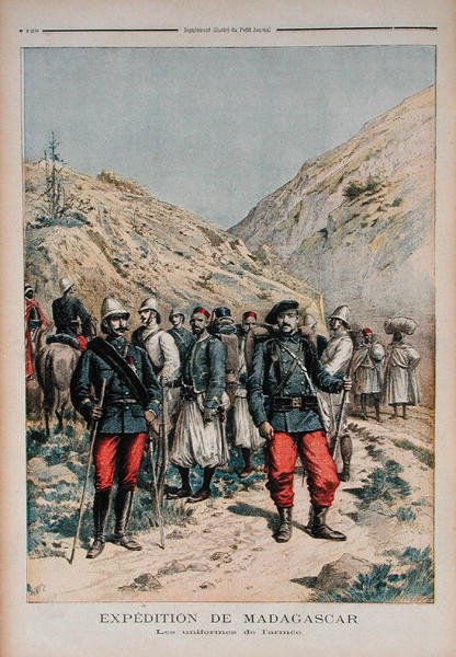 Expedição Militar em Madagascar, do Le Petit Journal, 21 de abril de 1895 de French School