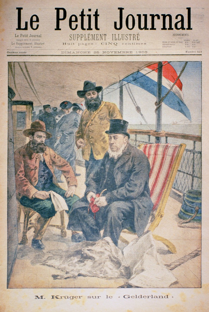 Sr. Kruger na Gelderland, capa do Le Petit Journal, 25 de novembro de 1900 de French School