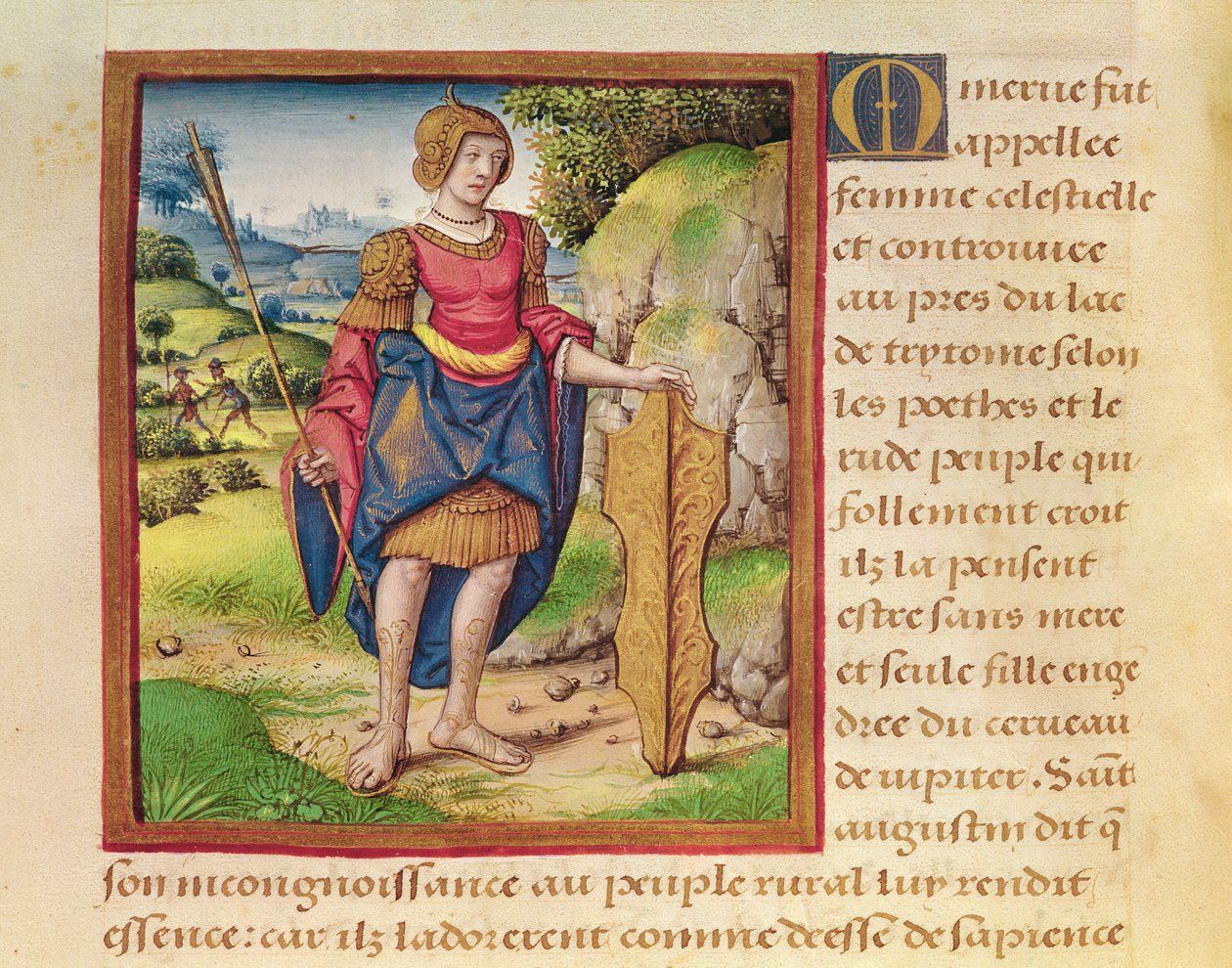 Ms 17 Minerva, de &39;Vida das Mulheres Famosas&39;, c.1505 de French School