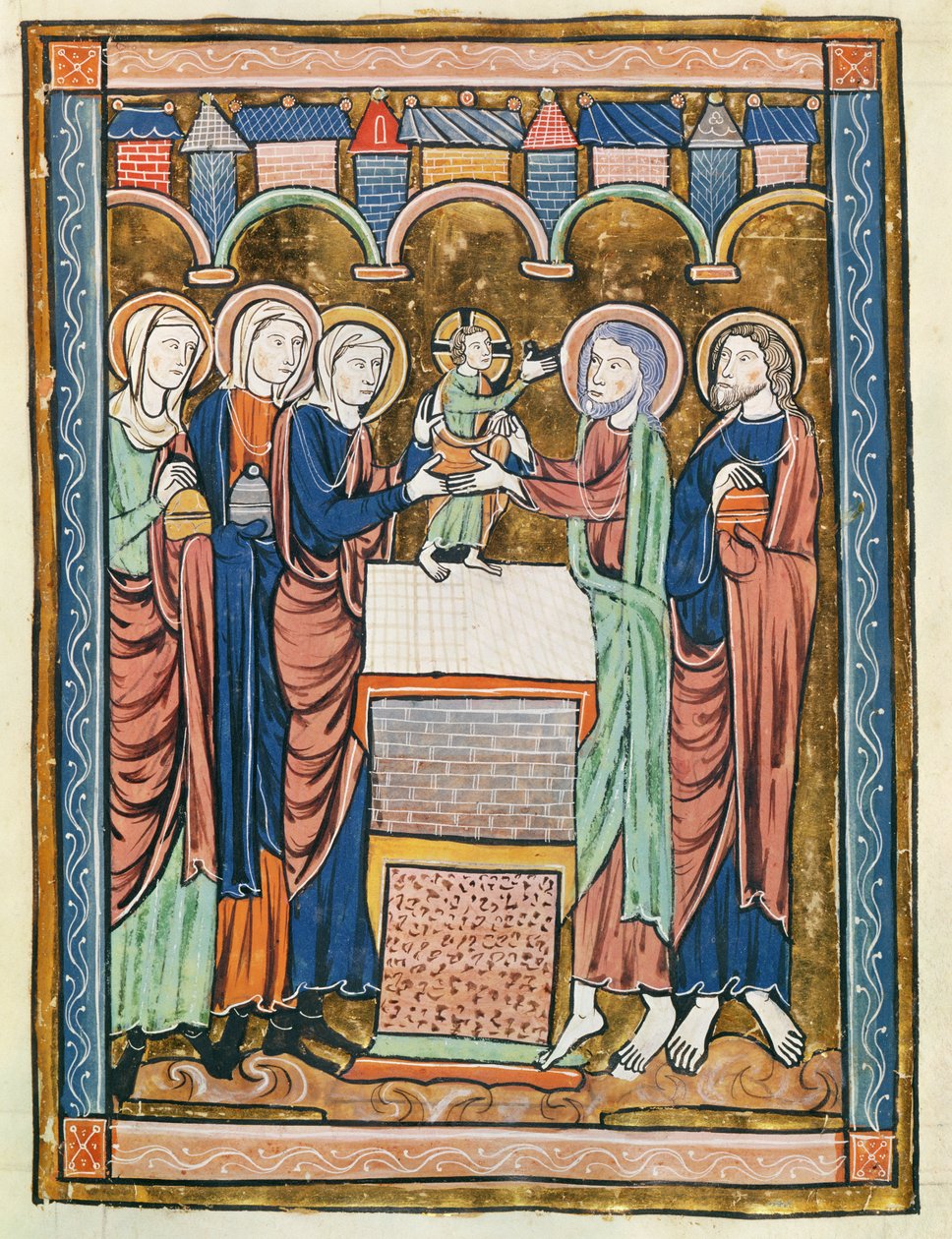 Ms 3016 fol.10 A circuncisão, de &39;Psautier a Paris Use&39; de French School