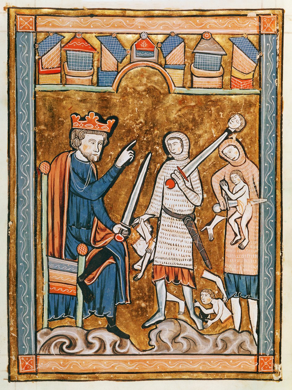 Ms 3016 fol.11v O Massacre dos Inocentes, de Psautier a lage de Paris de French School