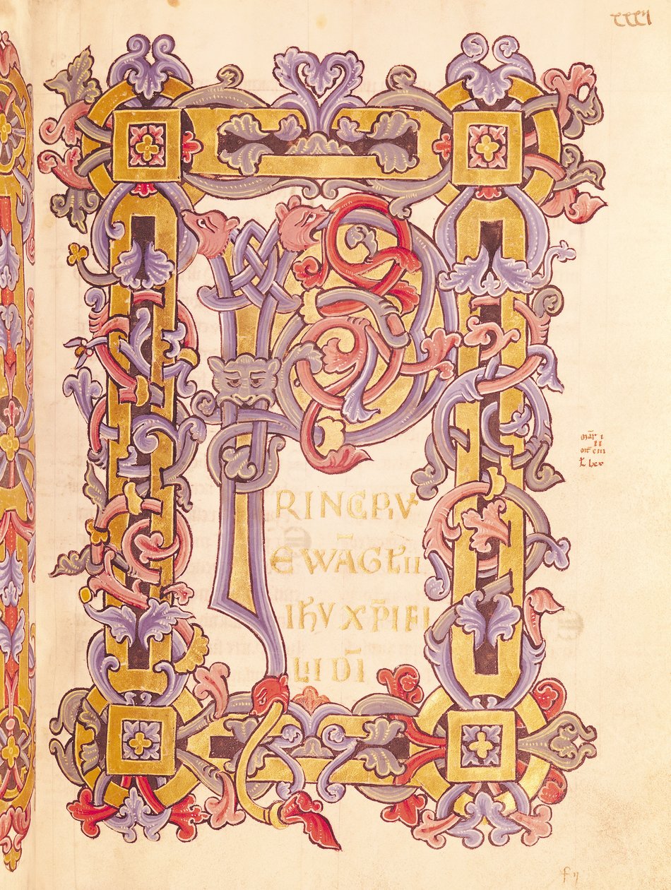 Ms 479 fol.32 Inicial &39;P&39; de &39;Os Evangelhos da Abadia de Cysoing&39; de French School