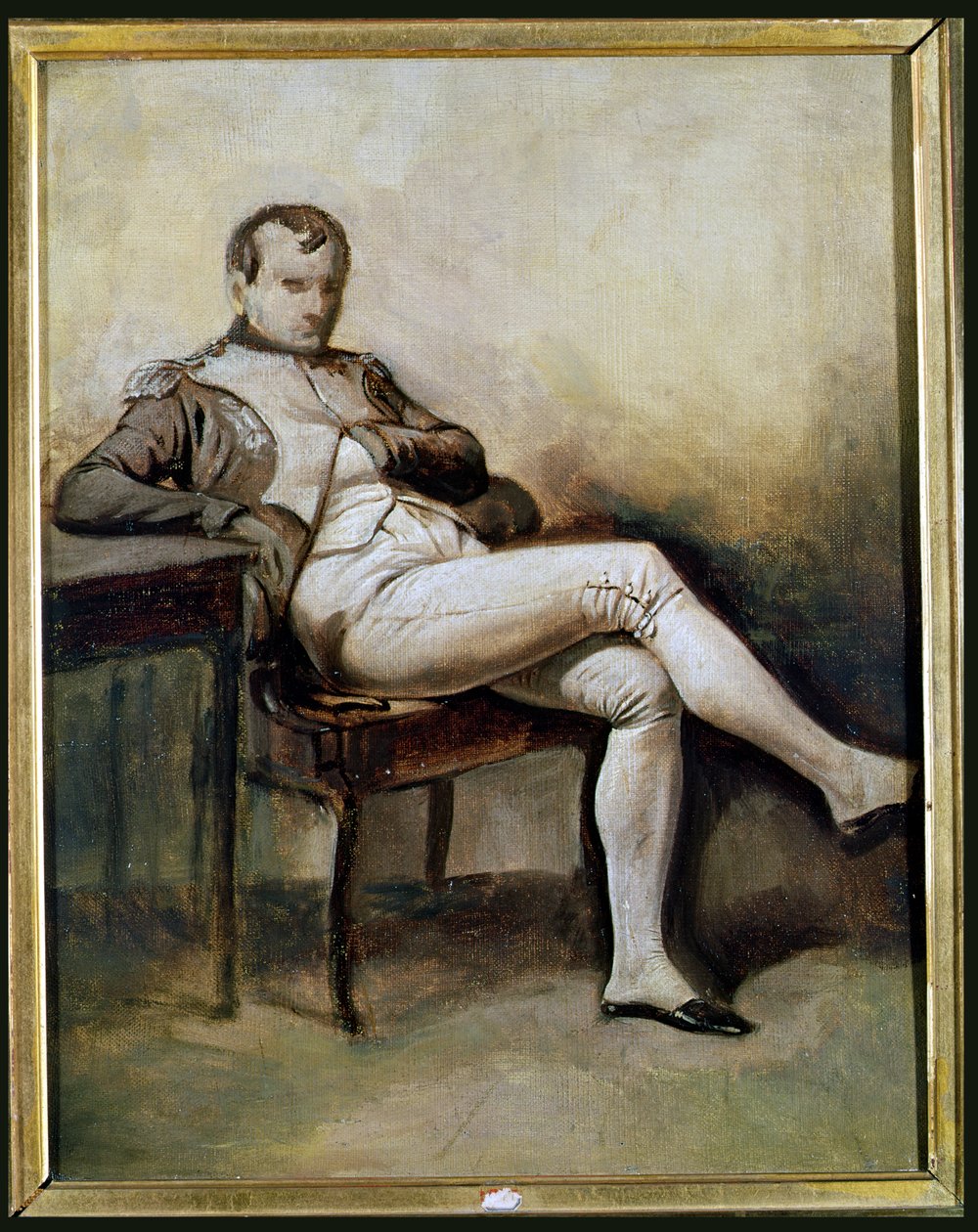 Napoleão I (1769-1821) Sentado em uma poltrona (grisaille) de French School