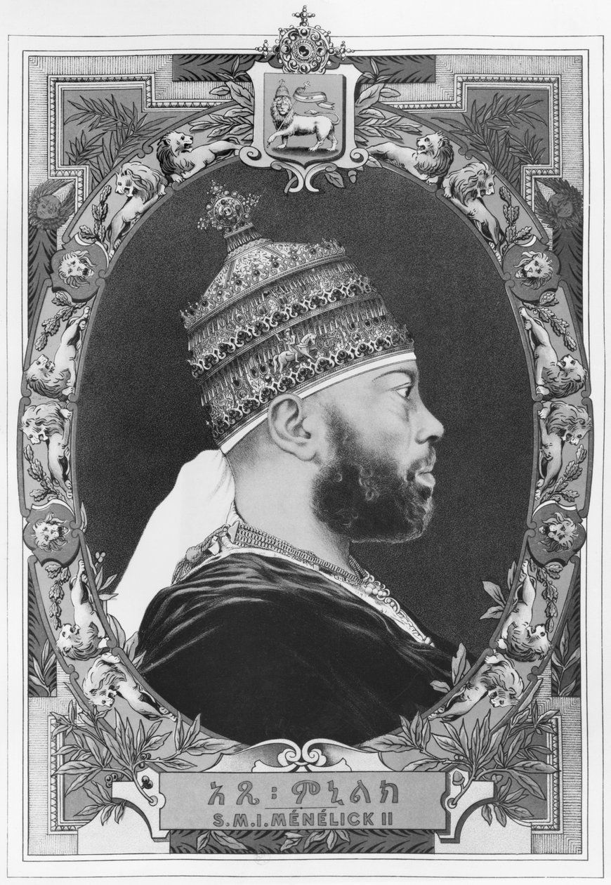 Negus da Etiópia, Menelik II (1844-1913) de French School