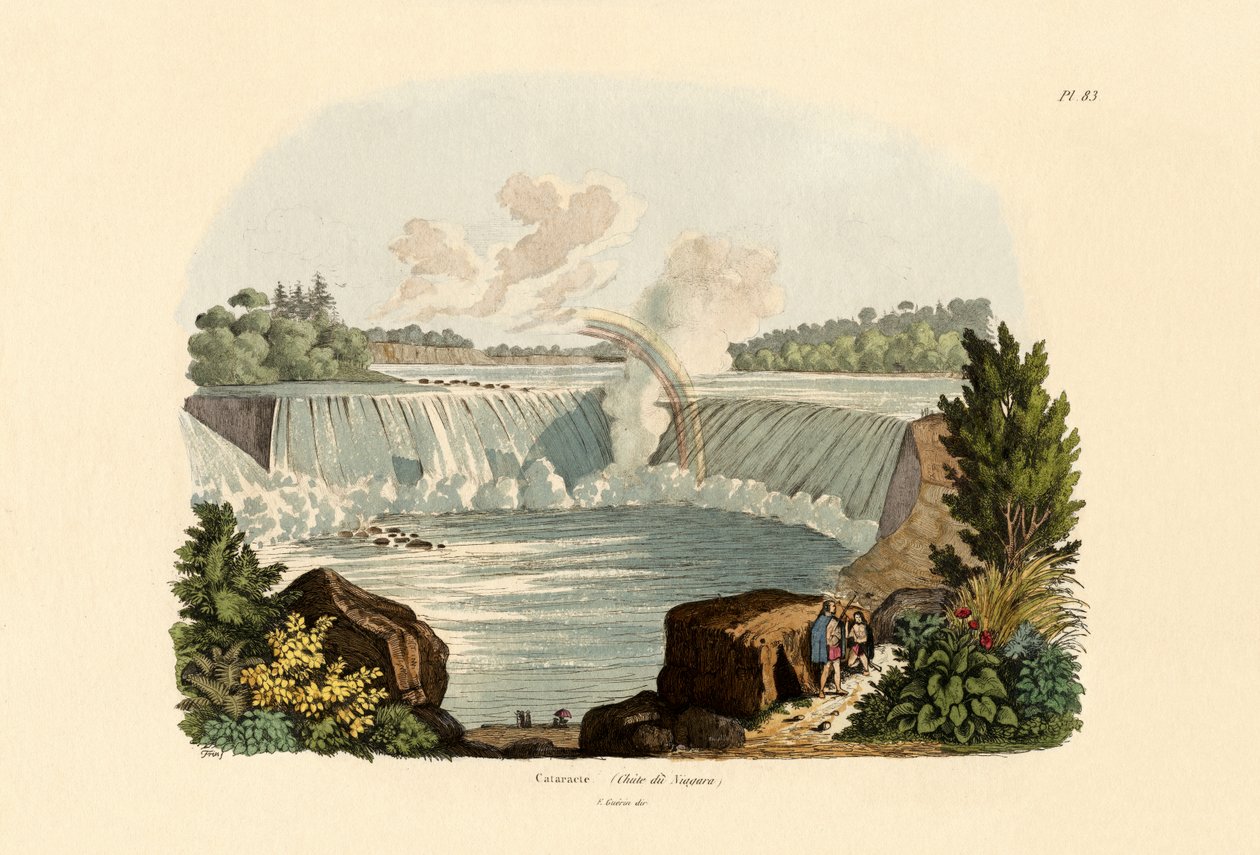 Cataratas do Niágara, 1833-39 de French School