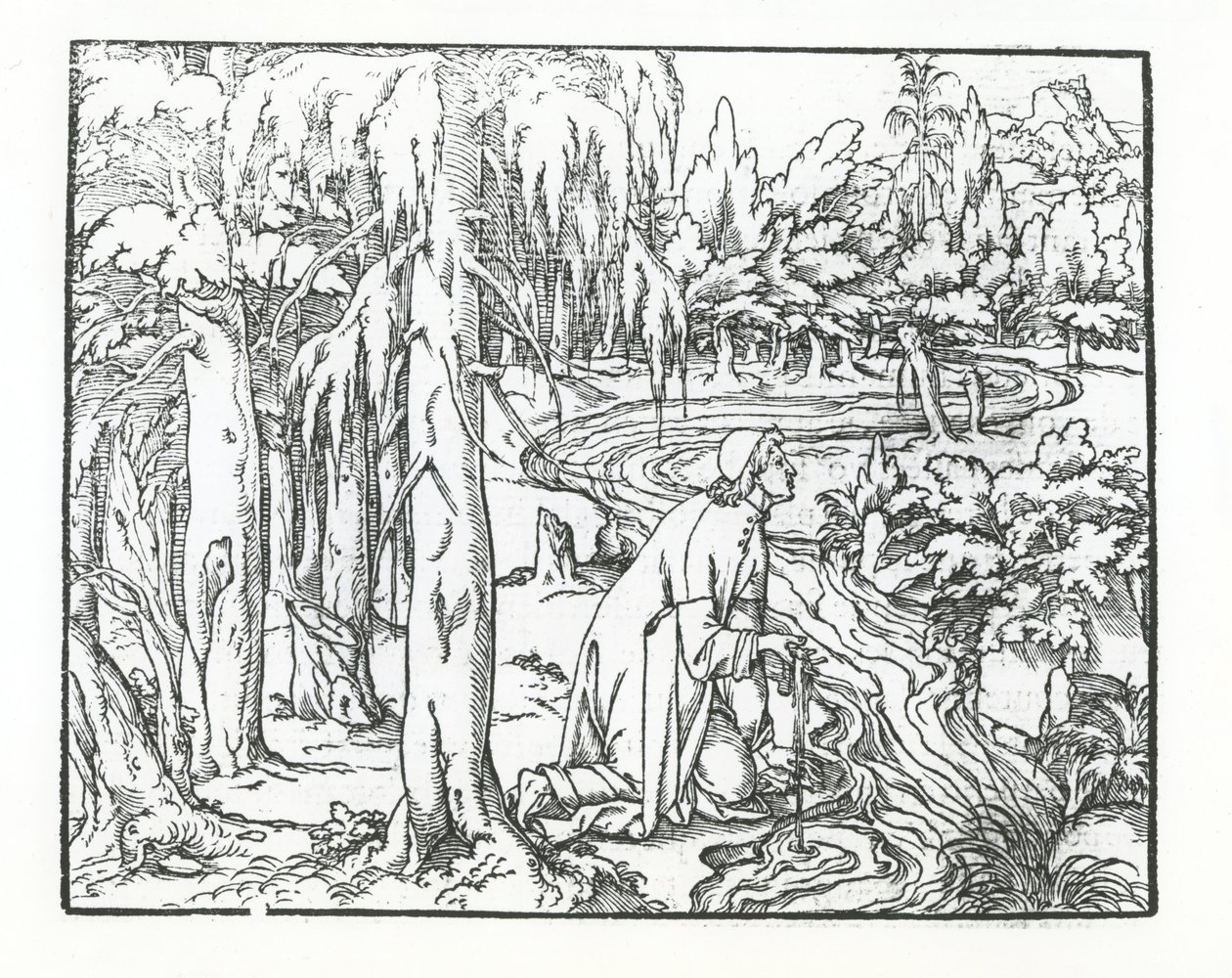 Página do discurso do sonho de Polifile, por Francesco Colonna, 1546 de French School