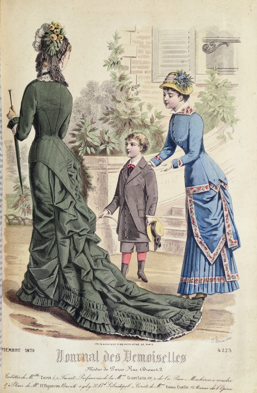 Paris Fashion, de &39;Journal des Demoiselles&39;, publicou Dupuy Paris, 1879 de French School